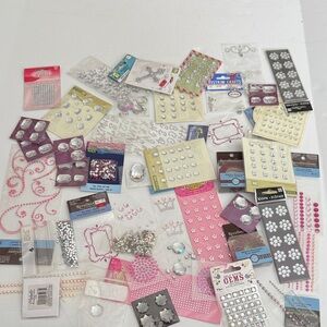 Assorted Decorative Gems and Stickers Set acrylic rhinestones new and opened
